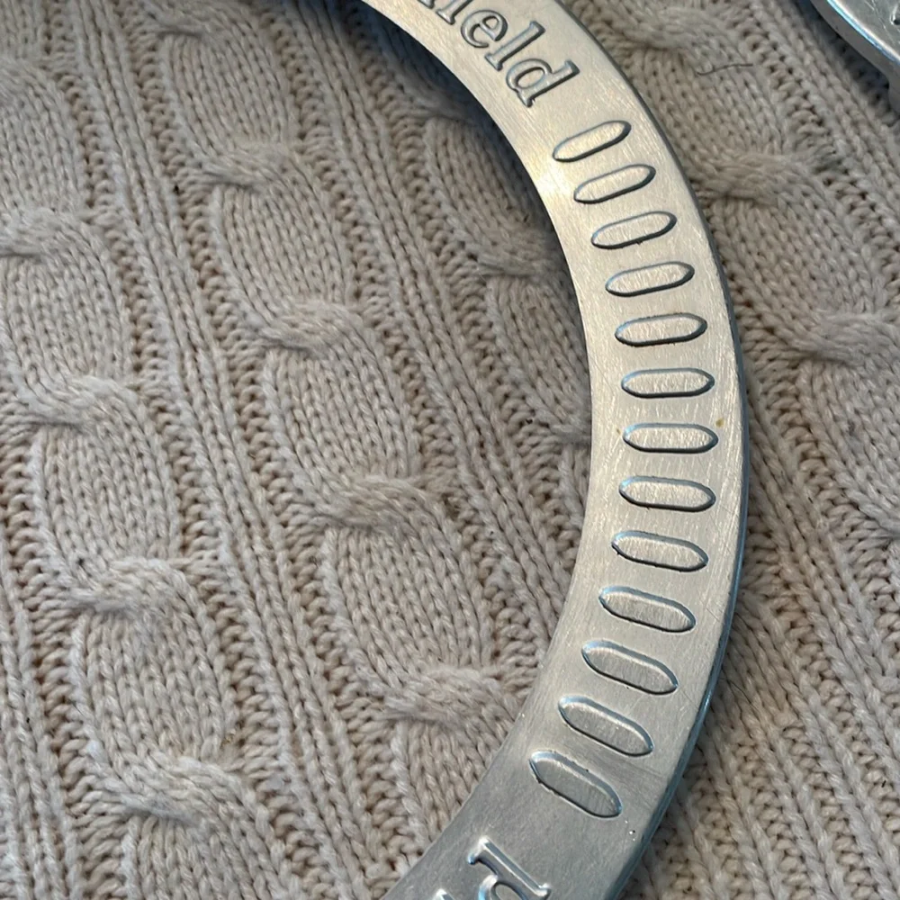 VTG Tin Perfect Pie Crust Shield Set of 2 MCM Kitchen Utensil 10.5” in diameter
